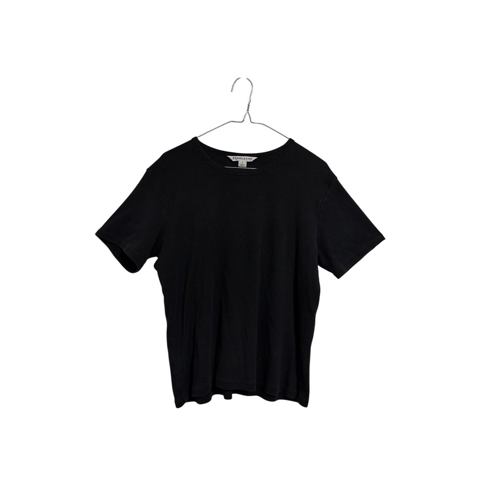 Pendleton Womens Black 100% Cotton Short Sleeve Crew Neck T-Shirt Size M RN29685